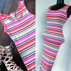Striped Knit Maxi Dress